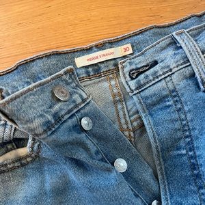 Levis Jeans, 30, Wedgie straight- no alterations, worn less than 5 times!
